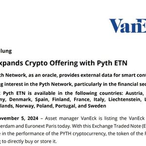 VanEck Launches Pyth ETN on Euronext Amsterdam and Paris Today