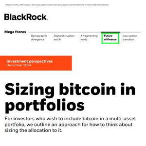 BlackRock's $11.5 Trillion AUM Recommends 1-2% Bitcoin Allocation