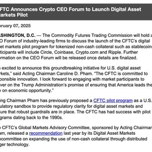 CFTC to Review Prediction Markets and Launch Digital Asset Pilot