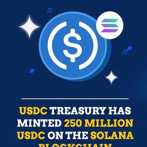 Circle Mints $250 Million USDC on Solana, Total Reaches $11 Billion in 2025