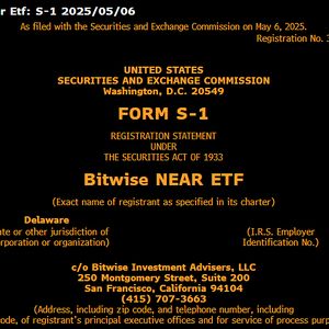 VanEck Files With SEC for First U.S. Binance Coin ETF; Bitwise Also Files for NEAR Spot ETF