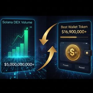 Solana DEX Volume Hits $5B as Best Wallet Token Surpasses $16.9M