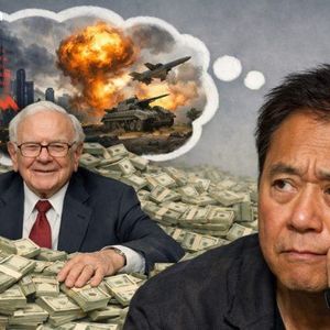 Robert Kiyosaki Cites Warren Buffett Cash Strategy While Loading up on Bitcoin Ahead of ‘Giant Crash’