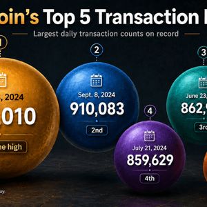 Bitcoin Transactions per Day Rebound in 2026, Reaching Third-Busiest Day Ever