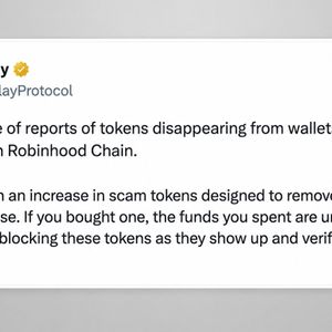 New Chain Hype Meets Old Scam Tactics: Relay Protocol Warns of Robinhood Chain Honeypot Coins