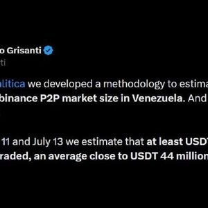 $1.38 Billion in One Month: How Venezuela’s Binance P2P Market Now Rivals Its Oil Exports