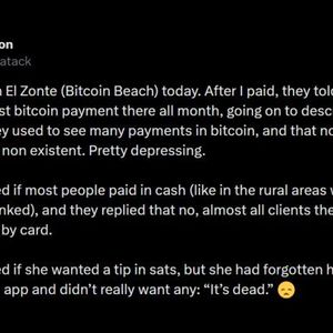 Bitcoin Core Dev Warns Bitcoin Payments Vanish at Bitcoin Beach