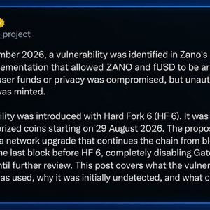 Zano Says Over $200M in Illicit Tokens Led to 30-Day Blockchain Rewind