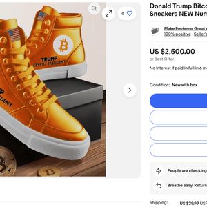 Trump’s Official Limited Edition Crypto Sneakers Are Already Selling for As High as $2,500 a Pair on eBay