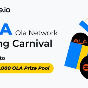 Gate.io Launches Ola Network (OLA) Incentive Event, Offering a $20,000 Prize Pool