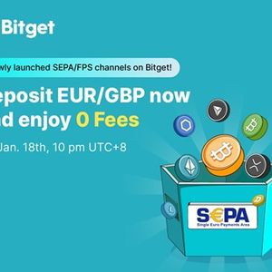 Deposit EUR/GBP at 0% fees with newly launched SEPA/FPS channels on Bitget