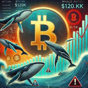 Bitcoin Pulls Back Below $120K After New ATH as Whale Ratio Hits Risk Levels