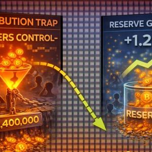 The Distribution Trap: Why Bitcoin’s Reserve Growth Proves Sellers Still Hold The Tape