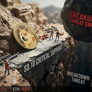Dogecoin (DOGE) Slips Toward Critical Support, Breakdown Threat Emerges
