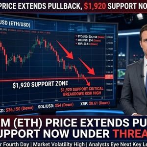 Ethereum Price Extends Pullback, $1,920 Support Now Under Threat