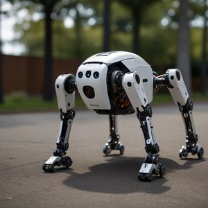AI-enhanced four-legged Robot LocoMan that mimics human beings