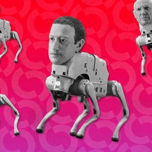 Beeple Made Robot Dogs With Musk, Zuckerberg, and Warhol Heads That Poop NFTs