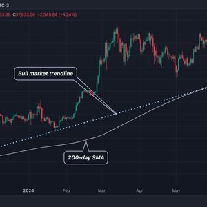 Bitcoin Drops Below 200-Day Average, Brings Bull Market Trendline Into Focus