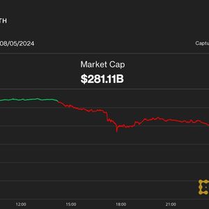 Ether Slides 20% as Trading Firm Moves $46M in ETH