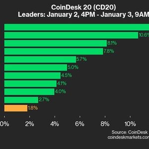 CoinDesk 20 Performance Update: ADA Gains 12%, Leading Index Higher