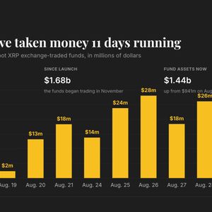 XRP ETFs pull in $170 million over eleven days. Goldman tops institutional holders