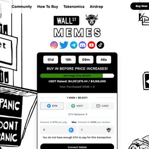 Wall Street Memes Crypto Raises $4 Million in Just 10 Days – Secure Your Spot Before the Next Pepe Coin Sells Out