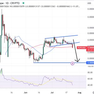 Pepe Price Prediction as PEPE Slumps 12% to One-month Lows – Here’s Where Its Headed Next