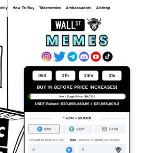 Crypto Whale Invests 460 ETH ($840,000) into New Coin Wall Street Memes – Best Crypto to Buy Now?