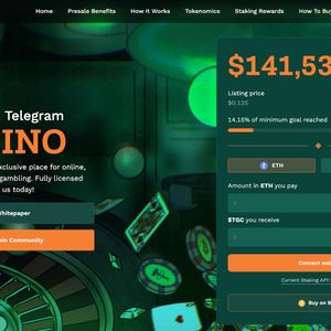 TG.Casino Launches Gaming Token with 4000%+ APY, Presale Raises Over $100,000 in Minutes From Web3 Whales