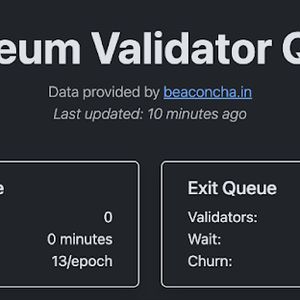 Ethereum Validator Queues for Entry and Exit Positions Drop to New Record Lows: Report