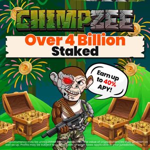 Chimpzee (CHMPZ) Draws In More Investors as Bitmart Listing and 40% APY For Staking Makes It Irresistible