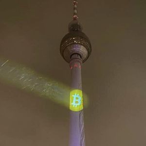 Berlin's TV Tower Lights Up with Giant Bitcoin Logo and This Twitter User Just Claimed Responsibility
