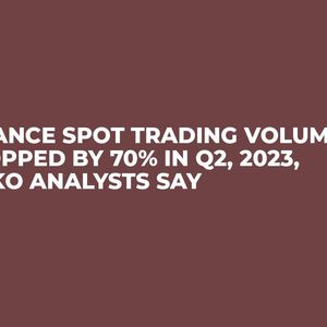 Binance Spot Trading Volume Dropped by 70% in Q2, 2023,  Kaiko Analysts Say