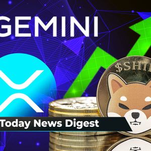 SHIB Lead Teases 3 New 'Partnershibs,' XRP Listed by Gemini, 20 Trillion SHIB Held by Robinhood: Crypto News Digest by U.Today