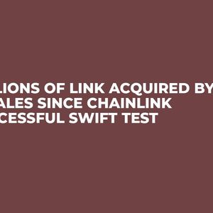 Millions of LINK Acquired by Whales Since ChainLink Successful Swift Test