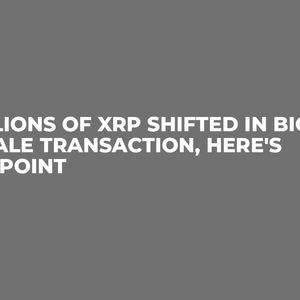 Millions of XRP Shifted in Big Whale Transaction, Here's Endpoint
