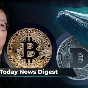 Samson Mow Issues Ultra-Bullish Bitcoin Statement, Dogecoin Whale Moves 332.9 Million DOGE to Binance, Michaël van de Poppe Predicts Bullish Breakout for ETH: Crypto News Digest by U.Today