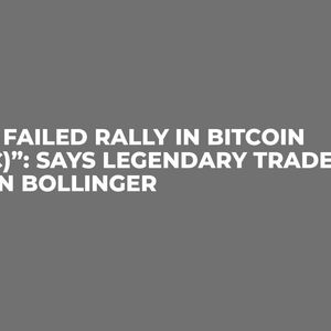 “No Failed Rally in Bitcoin (BTC)”: Says Legendary Trader John Bollinger