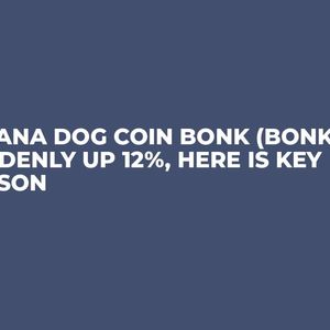 Solana Dog Coin Bonk (BONK) Suddenly Up 12%, Here Is Key Reason