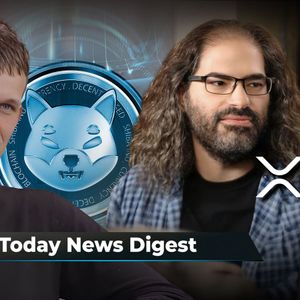 Vitalik Buterin Makes Unexpected SHIB Post, Shiba Inu Lead Kusama Replies; Ripple CTO Says It's 'Nearly Impossible' to Avoid Selling XRP: Crypto News Digest by U.Today