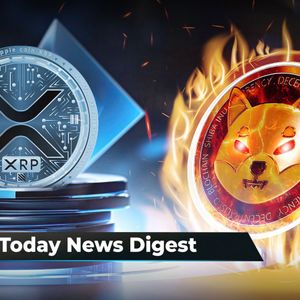 SHIB Burns Skyrocket 2,076%, Three XRP Price Levels to Keep an Eye On, Nearly $500 Million in Ethereum Moved to Justin Sun-Linked Wallet: Crypto News Digest by U.Today