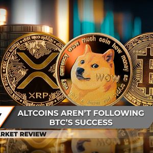 XRP Not Allowed Above $0.6, Dogecoin (DOGE) On Verge of Performing Vital Breakthrough, Bitcoin (BTC) Breaks 220-Day Downtrend