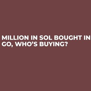 $218 Million in SOL Bought in One Go, Who’s Buying?
