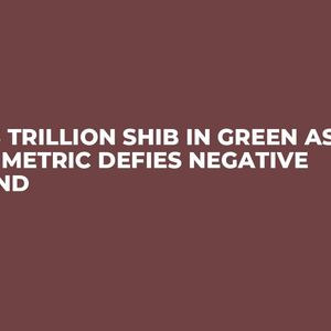 11.03 Trillion SHIB in Green as Key Metric Defies Negative Trend