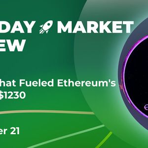 Here's What Fueled Ethereum's Spike to $1230: Crypto Market Review, Dec.21