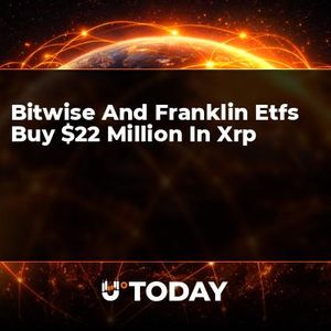 Bitwise and Franklin ETFs Buy $22 Million in XRP
