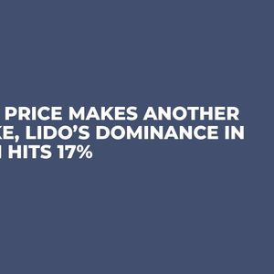 LDO Price Makes Another Spike, Lido’s Dominance In DeFi Hits 17%