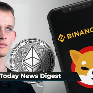 SHIB/USD Listed by Binance.US, SHIB Army Suggests Shytoshi's Real Name, Vitalik Buterin Sells Personal ETH Holdings: Crypto News Digest by U.Today