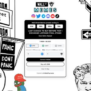 Wall Street Memes (WSM) Presale Will End on Monday – Exponential Gains Anticipated on Tier-1 Exchange Listings