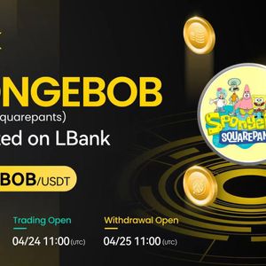 LBank Exchange Will List Spongebob Squarepants (SPONGEBOB) on April 24, 2024